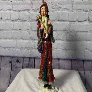LENOX Pencil Thin SANTA CLAUS w/lantern 1995 Figurine CHRISTMAS